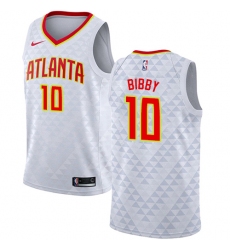Women's Nike Atlanta Hawks #10 Mike Bibby Authentic White NBA Jersey - Association Edition