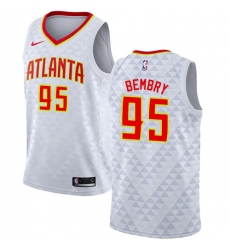 Women's Nike Atlanta Hawks #95 DeAndre' Bembry Authentic White NBA Jersey - Association Edition