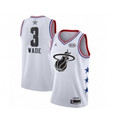Women's Miami Heat #3 Dwyane Wade Swingman White 2019 All-Star Game Basketball Jersey