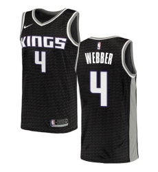 Men's Nike Sacramento Kings #4 Chris Webber Swingman Black NBA Jersey Statement Edition
