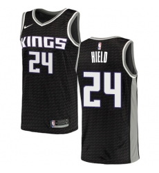 Youth Nike Sacramento Kings #24 Buddy Hield Swingman Black NBA Jersey Statement Edition