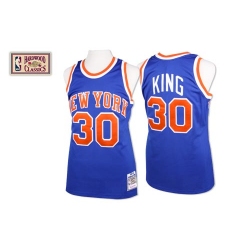 Men's Mitchell and Ness New York Knicks #30 Bernard King Swingman Royal Blue Throwback NBA Jersey