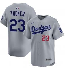 Men's Los Angeles Dodgers #23 Kyle Tucker Gray 2026 Limited Stitched Baseball Jersey