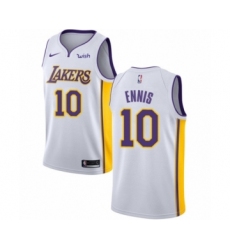 Men's Los Angeles Lakers #10 Tyler Ennis Authentic White Basketball Jersey - Association Edition
