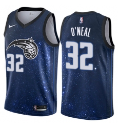 Men's Nike Orlando Magic #32 Shaquille O'Neal Swingman Blue NBA Jersey - City Edition