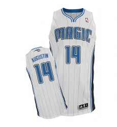 Men's Adidas Orlando Magic #14 D.J. Augustin Authentic White Home NBA Jersey