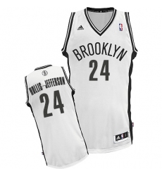 Men's Adidas Brooklyn Nets #24 Rondae Hollis-Jefferson Swingman White Home NBA Jersey