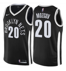 Men's Nike Brooklyn Nets #20 Timofey Mozgov Authentic Black NBA Jersey - City Edition