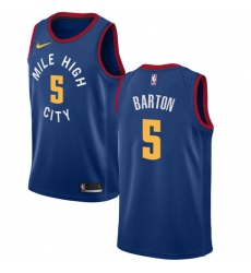 Women's Nike Denver Nuggets #5 Will Barton Swingman Light Blue Alternate NBA Jersey Statement Edition