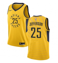 Men's Nike Indiana Pacers #25 Al Jefferson Swingman Gold NBA Jersey Statement Edition