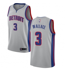 Youth Nike Detroit Pistons #3 Ben Wallace Swingman Silver NBA Jersey Statement Edition