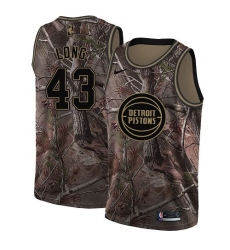 Women's Nike Detroit Pistons #43 Grant Long Swingman Camo Realtree Collection NBA Jersey