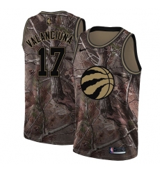 Youth Nike Toronto Raptors #17 Jonas Valanciunas Swingman Camo Realtree Collection NBA Jersey