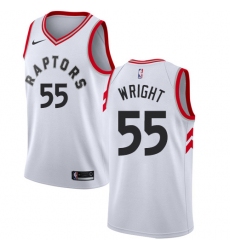 Youth Nike Toronto Raptors #55 Delon Wright Swingman White NBA Jersey - Association Edition