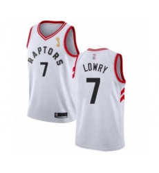 Women's Toronto Raptors #7 Kyle Lowry Swingman White 2019 Basketball Finals Champions Jersey - Association Edition
