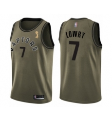 Youth Toronto Raptors #7 Kyle Lowry Swingman Green Salute to Service 2019 Basketball Finals Champions Jersey