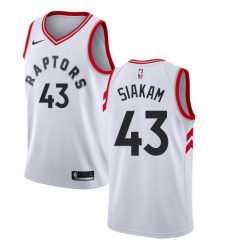 Youth Nike Toronto Raptors #43 Pascal Siakam Swingman White NBA Jersey - Association Edition