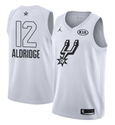 Men's Nike Jordan San Antonio Spurs #12 LaMarcus Aldridge Swingman White 2018 All-Star Game NBA Jersey
