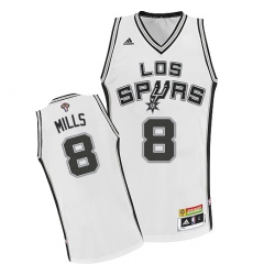 Men's Adidas San Antonio Spurs #8 Patty Mills Authentic White Latin Nights NBA Jersey
