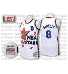 Men's Adidas Phoenix Suns #8 Charles Barkley Swingman White 1995 All Star Throwback NBA Jersey