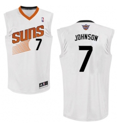 Men's Adidas Phoenix Suns #7 Kevin Johnson Swingman White Home NBA Jersey