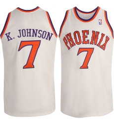 Men's Adidas Phoenix Suns #7 Kevin Johnson Swingman White New Throwback NBA Jersey