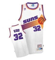 Men's Adidas Phoenix Suns #32 Jason Kidd Authentic White Throwback NBA Jersey