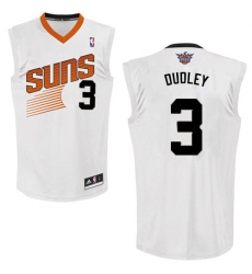 Men's Adidas Phoenix Suns #3 Jared Dudley Authentic White Home NBA Jersey