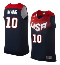 Men's Nike Team USA #10 Kyrie Irving Swingman Navy Blue 2014 Dream Team Basketball Jersey