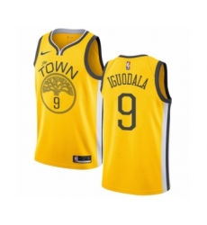 Men's Nike Golden State Warriors #9 Andre Iguodala Yellow Swingman Jersey - Earned Edition