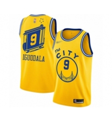 Youth Golden State Warriors #9 Andre Iguodala Swingman Gold Hardwood Classics Basketball Jersey - The City Classic Edition