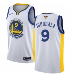 Youth Nike Golden State Warriors #9 Andre Iguodala Authentic White Home 2018 NBA Finals Bound NBA Jersey - Association Edition