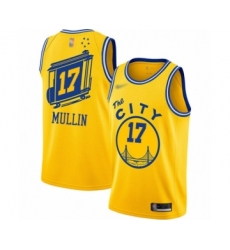 Women's Golden State Warriors #17 Chris Mullin Swingman Gold Hardwood Classics Basketball Jersey - The City Classic Edition