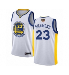 Men's Golden State Warriors #23 Mitch Richmond Swingman White 2019 Basketball Finals Bound Basketball Jersey - Association Edition