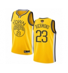 Youth Golden State Warriors #23 Mitch Richmond Yellow Swingman 2019 Basketball Finals Bound Jersey - Earned Edition