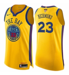 Youth Nike Golden State Warriors #23 Mitch Richmond Swingman Gold 2018 NBA Finals Bound NBA Jersey - City Edition