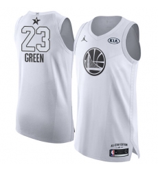 Men's Nike Jordan Golden State Warriors #23 Draymond Green Authentic White 2018 All-Star Game NBA Jersey