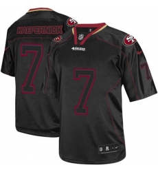 Men's Nike San Francisco 49ers #7 Colin Kaepernick Elite Lights Out Black NFL Jersey
