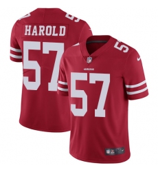 Youth Nike San Francisco 49ers #57 Eli Harold Red Team Color Vapor Untouchable Limited Player NFL Jersey