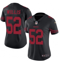 Women's Nike San Francisco 49ers #52 Patrick Willis Limited Black Rush Vapor Untouchable NFL Jersey