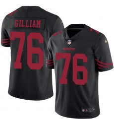 Youth Nike San Francisco 49ers #76 Garry Gilliam Limited Black Rush Vapor Untouchable NFL Jersey