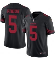 Men's Nike San Francisco 49ers #5 Bradley Pinion Limited Black Rush Vapor Untouchable NFL Jersey