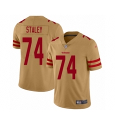 Youth San Francisco 49ers #74 Joe Staley Limited Gold Inverted Legend Football Jersey