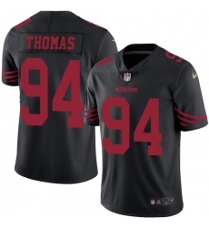 Men's Nike San Francisco 49ers #94 Solomon Thomas Limited Black Rush Vapor Untouchable NFL Jersey