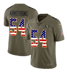 Men's Nike San Francisco 49ers #54 Ray-Ray Armstrong Limited Olive/USA Flag 2017 Salute to Service NFL Jersey