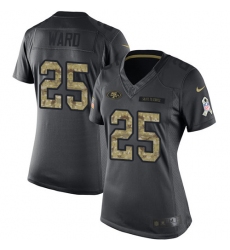 Women's Nike San Francisco 49ers #25 Jimmie Ward Limited Black 2016 Salute to Service NFL Jersey
