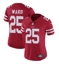 Women's Nike San Francisco 49ers #25 Jimmie Ward Red Team Color Vapor Untouchable Limited Player NFL Jersey