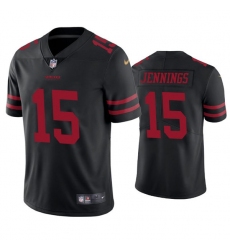 Mens San Francisco 49ers #15 Jauan Jennings Nike Black Alternate Vapor Limited Player Jersey