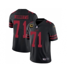 Men's San Francisco 49ers #71 Trent Williams White 75th Anniversary With C Patch Vapor Untouchable Limited Stitched Football Jersey
