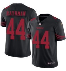 Youth Nike San Francisco 49ers #44 Tom Rathman Limited Black Rush Vapor Untouchable NFL Jersey